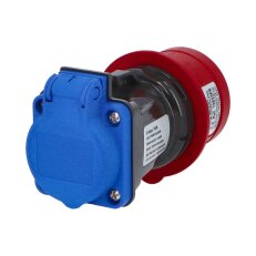 Adaptér 13922FR IP54/400V/16A - vidlice CEE / zásuvka s kolíkem FAMATEL 13922FR