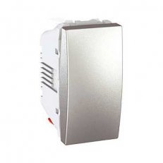 Unica Spínač jednopólový, řazení 1, 1 modul, Aluminium SCHNEIDER MGU3.101.30