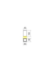 Stropní svítidlo QUAD PL LED COB 3W IP65 DB 3000K REDO 90092