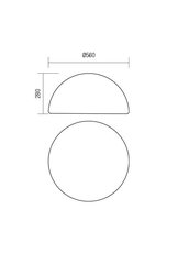 BLOB CD 56CM E27 1X max.23W IP65 WH REDO 90169