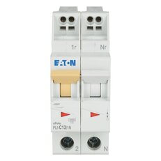 PLI-C13/1N Jistič PLI (bezšroubové svorky nahoře) char C 1+N-pólový 10kA 13A