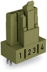 Zásuvka na desky plošných spojů rovné provedení 4pól. světle zelená WAGO 890-864