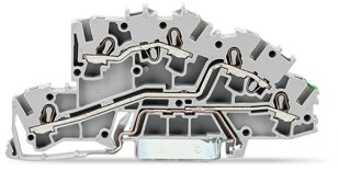 Instalační patrová svorka L/L/PE Push-in CAGE CLAMP šedá WAGO 2003-7645