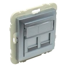 Kryt dvojité datové zásuvky (pro RJ45 konektory) 90442 SAL hliník ELKO EP