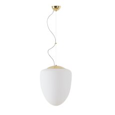 Závěsné svítidlo se skleněným stínidlem OSMONT ASTRA L 13W IP40 E27 mosaz