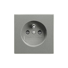 Zásuvka ABB SOLO/BUSCH-AXCENT s ochr. kolíkem, metalická šedá 6619B-A06357803