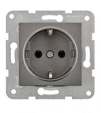 Zásuvka SCHUKO, šroubové svorky, antracit SCHRACK EV111202--