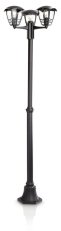 Sloupkové svítidlo Creek černá 3x60W 230V PHILIPS 153853016