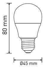 Světelný zdroj LED MINIGLOBE G45 E27 4,4W/40W WW, GREENLUX GXDS480