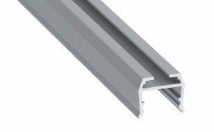 Přisazený hliníkový profil AL-PROFIL AXEL SILVER ANODIZED 2M GREENLUX GXLP1167