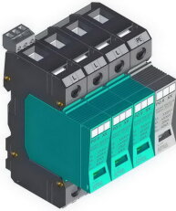 Přepěťová ochrana PO II 3+1 R 385V/40kA, modulární, vyměnitelná, C+D