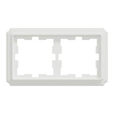 Rámeček Merten D-Antique, dvojnásobný, lotus white, lesklý plast MEG4020-4735