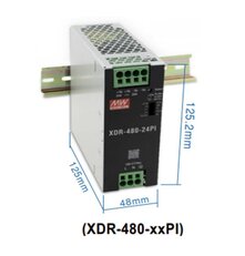 Napájecí zdroj na DIN 480W 24V MEAN WELL XDR-480-24PI