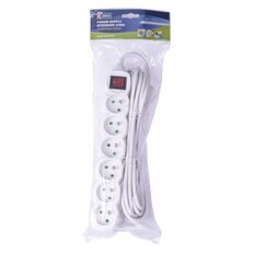 Prodlužovací kabel 5 m 6 zásuvek s vypínačem bílý PVC 1mm2 EMOS P1615