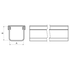 Zemní kanál KOPOKAN 100x100 mm, IP 30, červené víko. KOPOS KOPOKAN 1_ZD