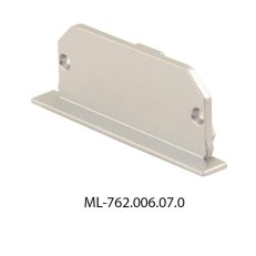 Koncovka bez otvoru pro AH, stříbrná barva, 1ks MCLED ML-762.006.07.0