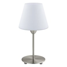 Stolní svítidlo DAMASCO 1 matný nik/bílá 60W IP20 EGLO 95785