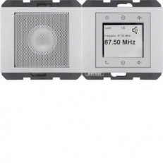 Radio Touch, 230 V AC, 50/60 Hz, Stereo FM radio s RDS, Berker K.5, Alu, lak.