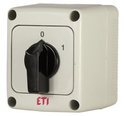 Vačkový spínač v krytu CS 25 91 PN, 2p, 25A, IP65, '0-I' ETI 004773160