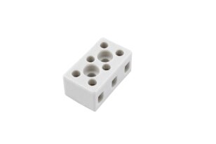 Svorkovnice keramická AK 3/6 A-BI 3pól. 3x4mm2 32A T300 porcelánová (bílá)