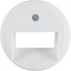 Centrální díl pro zásuvku datovou 2x RJ45 serie 1930/glas bílá lesk BERKER 1409