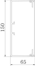 OBO AXM 15065 blc Parapetní kanál AXIS Maxi 65x150x2000 čistě bílá