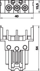 OBO 6117190 Adaptér zásuvkového dílu, rovný BTA-SKS S1 SW