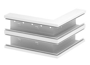 Vnější roh OBO GS-DA70210RW, pro kanál Rapid 80, 70x210mm, čistě bílá Ocel
