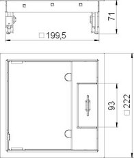 OBO GES4M-2 10U Přístrojová jednotka pro montáž kanálů 223x223x70 Nerez ocel