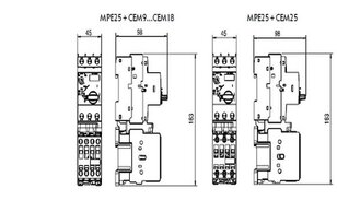 Motorový spouštěč MPE25-6,3 3p 100kA (230V) 4,0-6,3A Irm=75A ETI 004648009