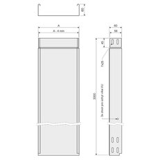 Kabelový žlab 60x100x0,60 sendzimir KOPOS KZIN 60X100X0.60_S