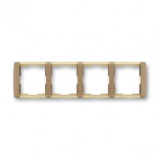 ELEMENT Čtyřrámeček vodorovný kávová/led. opálová ABB 3901E-A00140 25