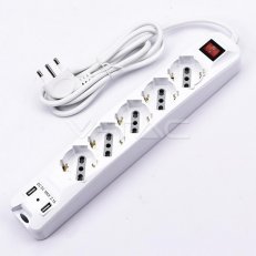 1,5m extension socket W/1 switch (polyba