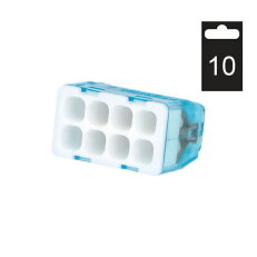 Svorka krabicová miniaturní PC218S/10 bezšroubová 8x 0,2-2,5 mm2, tr./černá