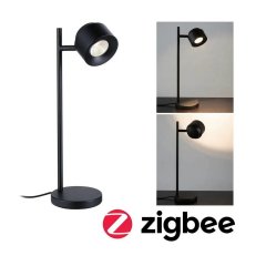 LED stolní lampa Smart Home Zigbee Puric Pane 2700K 4,5W černá PAULMANN 79782