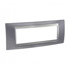 Unica Top rámeček šestimodulový Metal Grey/Aluminium SCHNEIDER MGU66.106.097
