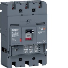 Kompaktní jistič h3+ P250 LSI 70 kA, 3-pólový, In 100 A HAGER HET100JR