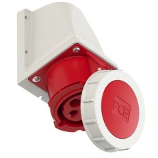 zásuvka nástěnná 4P, 32A/400V, 6h, IP67, bez průchodky PCE 1242-6