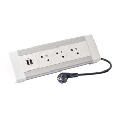 ON DESK 3X2P+T 2XUSB A+C KABEL