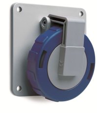 ABB Zásuvka vestavná šikmá 4p. 16 A IP67 6 h šedá-červená 316RAU6W