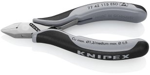 Boční štípací kleště pro elektroniku ESD 115 mm KNIPEX 77 42 115 ESD