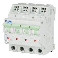 PLI-C8/4 Jistič PLI (bezšroubové svorky nahoře) char C 4-pólový 10kA 8A 101360
