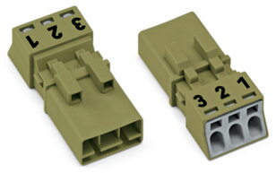 Zástrčka 3pól. Kód. B světle zelená WAGO 890-273