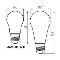 Světelný LED zdroj IQ-LED A67 N 19W-NW (starý kód 27316), KANLUX 33747
