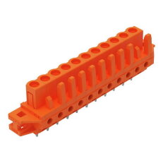 Pružinová svorkovnice THT rovná 5,08 mm oranžová 11pól. WAGO 232-171/031-000