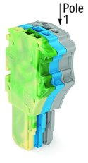 Pružinová svorka CAGE CLAMP 1,5mm2 zž/modrá/šedá 3pól. WAGO 2020-103/000-039