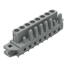 Pružinová svorkovnice THT rovná 5 mm šedá 8pól. WAGO 232-138/031-000