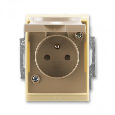 ABB 5518E-A02999 25 Zásuvka 1násobná s ochranným kolíkem,s clonkami,víčkem