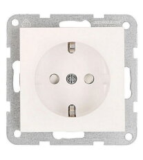 Zásuvka SCHUKO bezpečnostní clonka, bílá SCHRACK EV101303--