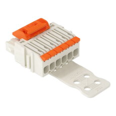 1vodičová pružinová svorkovnice, Páčka, Push-in CAGE CLAMP, Světle šedá